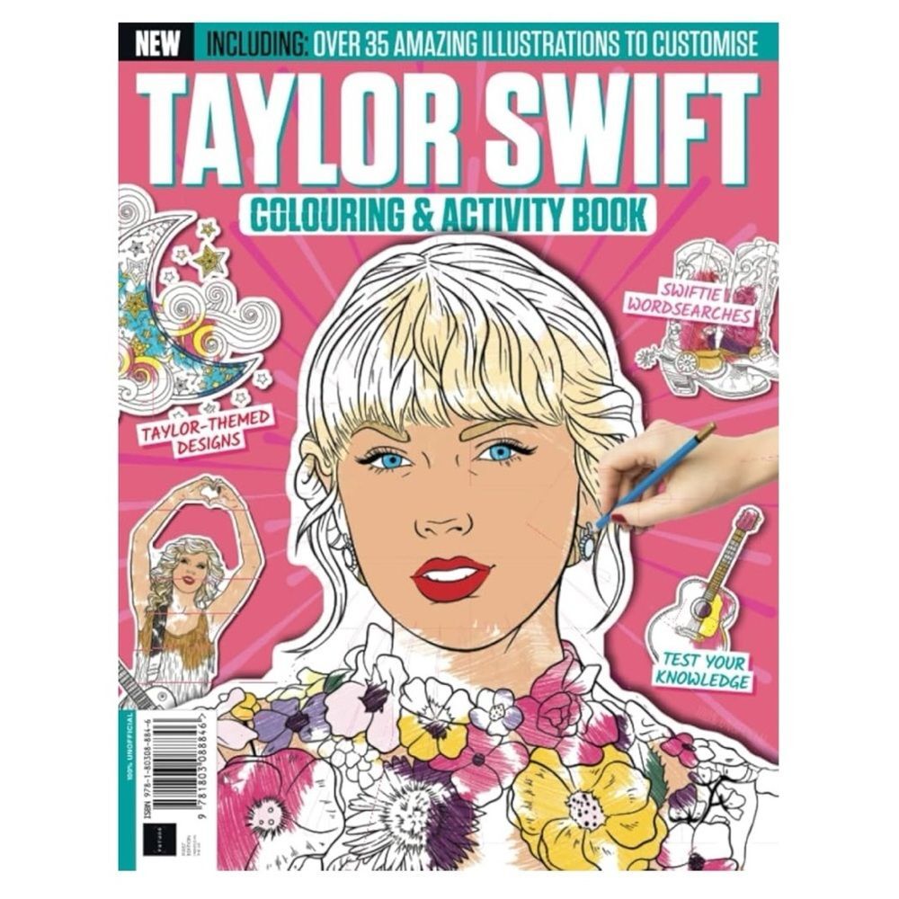 SUPER FAN-tastic Taylor Swift Coloring & Activity Book Fandom Mindfulness Art